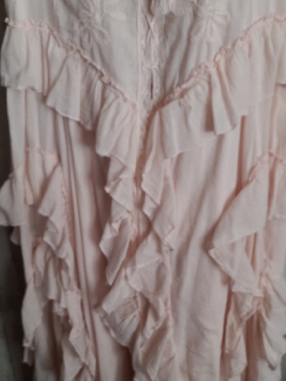 VENUS Blush Pink Ruffle Maxi Dress - Picture 4 of 7